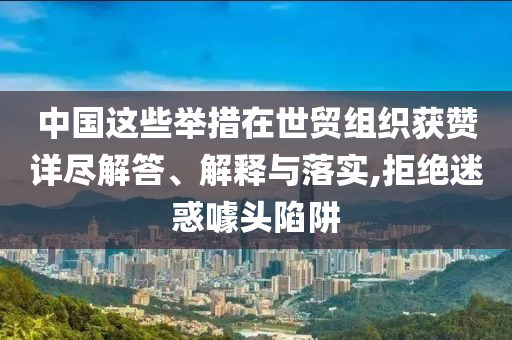 中國這些舉措在世貿(mào)組織獲贊詳盡解答、解釋與落實,拒絕迷惑噱頭陷阱