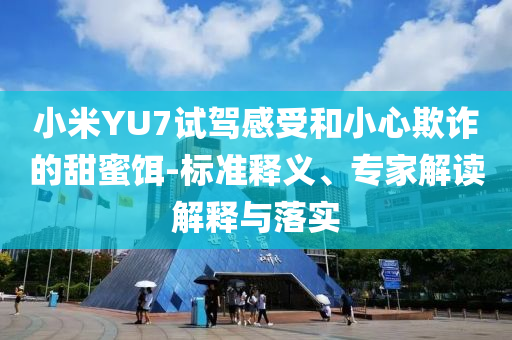 小米YU7試駕感受和小心欺詐的甜蜜餌-標(biāo)準(zhǔn)釋義、專家解讀解釋與落實(shí)