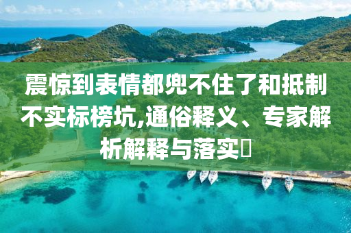 震驚到表情都兜不住了和抵制不實(shí)標(biāo)榜坑,通俗釋義、專家解析解釋與落實(shí)?