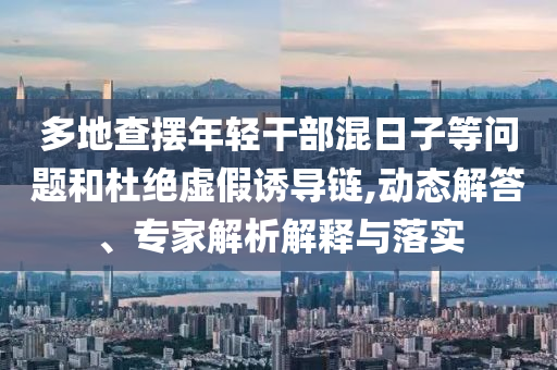 多地查擺年輕干部混日子等問題和杜絕虛假誘導鏈,動態(tài)解答、專家解析解釋與落實