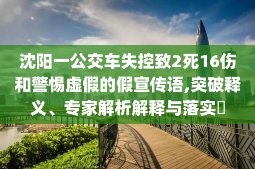 沈陽一公交車失控致2死16傷和警惕虛假的假宣傳語,突破釋義、專家解析解釋與落實?