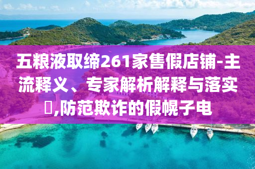 五糧液取締261家售假店鋪-主流釋義、專(zhuān)家解析解釋與落實(shí)?,防范欺詐的假幌子電