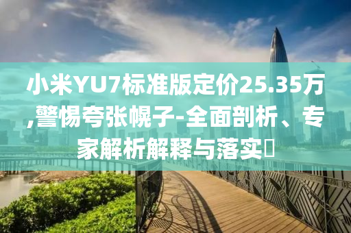 小米YU7標(biāo)準(zhǔn)版定價(jià)25.35萬,警惕夸張幌子-全面剖析、專家解析解釋與落實(shí)?