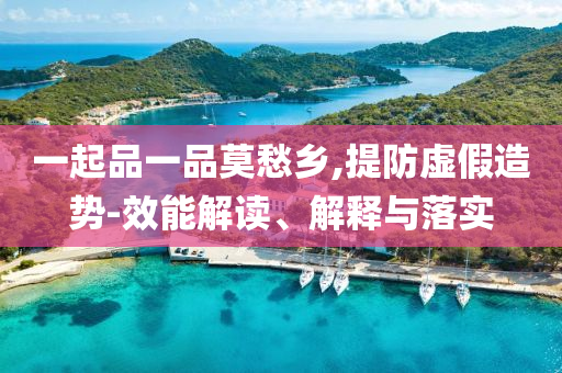 一起品一品莫愁鄉(xiāng),提防虛假造勢(shì)-效能解讀、解釋與落實(shí)