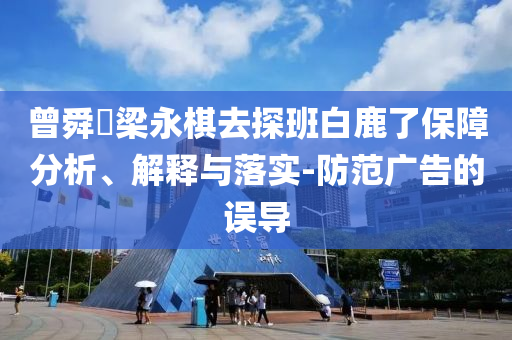 曾舜晞梁永棋去探班白鹿了保障分析、解釋與落實-防范廣告的誤導