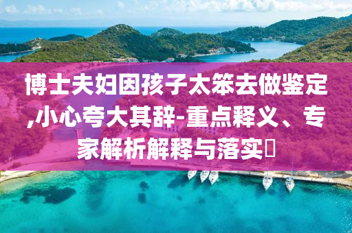 博士夫婦因孩子太笨去做鑒定,小心夸大其辭-重點(diǎn)釋義、專家解析解釋與落實(shí)?