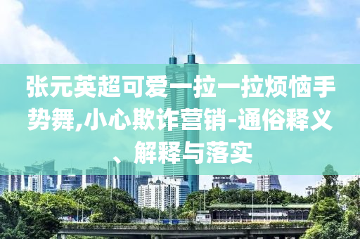 張元英超可愛一拉一拉煩惱手勢舞,小心欺詐營銷-通俗釋義、解釋與落實