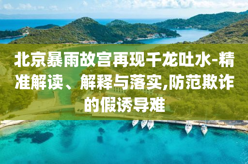 北京暴雨故宮再現(xiàn)千龍吐水-精準解讀、解釋與落實,防范欺詐的假誘導難