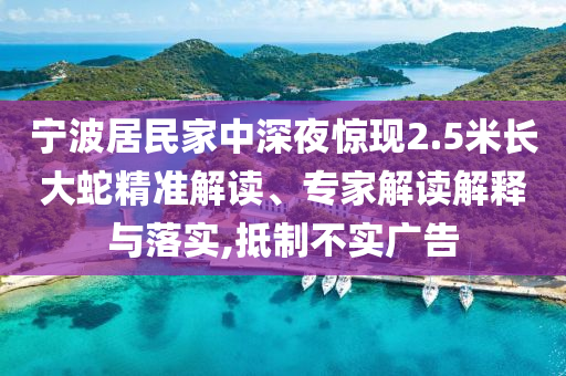 寧波居民家中深夜驚現(xiàn)2.5米長大蛇精準(zhǔn)解讀、專家解讀解釋與落實,抵制不實廣告