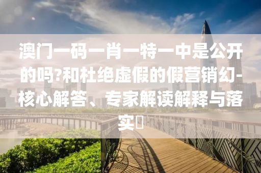 澳門一碼一肖一特一中是公開的嗎?和杜絕虛假的假營銷幻-核心解答、專家解讀解釋與落實?