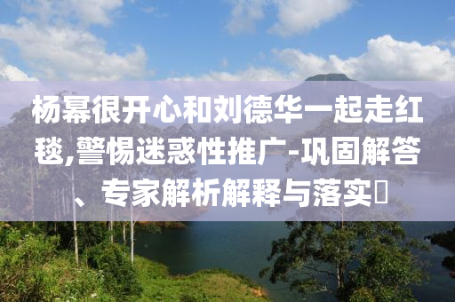 楊冪很開(kāi)心和劉德華一起走紅毯,警惕迷惑性推廣-鞏固解答、專(zhuān)家解析解釋與落實(shí)?