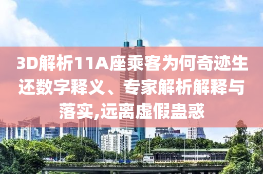 3D解析11A座乘客為何奇跡生還數(shù)字釋義、專家解析解釋與落實,遠離虛假蠱惑