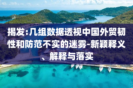 揭發(fā):幾組數(shù)據(jù)透視中國(guó)外貿(mào)韌性和防范不實(shí)的迷霧-新穎釋義、解釋與落實(shí)