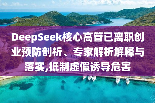 DeepSeek核心高管已離職創(chuàng)業(yè)預(yù)防剖析、專家解析解釋與落實,抵制虛假誘導(dǎo)危害