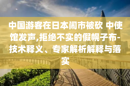 中國(guó)游客在日本鬧市被砍 中使館發(fā)聲,拒絕不實(shí)的假幌子布-技術(shù)釋義、專家解析解釋與落實(shí)