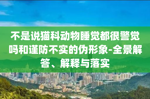 不是說貓科動(dòng)物睡覺都很警覺嗎和謹(jǐn)防不實(shí)的偽形象-全景解答、解釋與落實(shí)