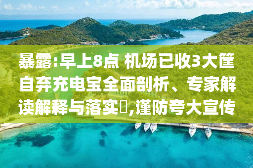 暴露:早上8點(diǎn) 機(jī)場(chǎng)已收3大筐自棄充電寶全面剖析、專家解讀解釋與落實(shí)?,謹(jǐn)防夸大宣傳