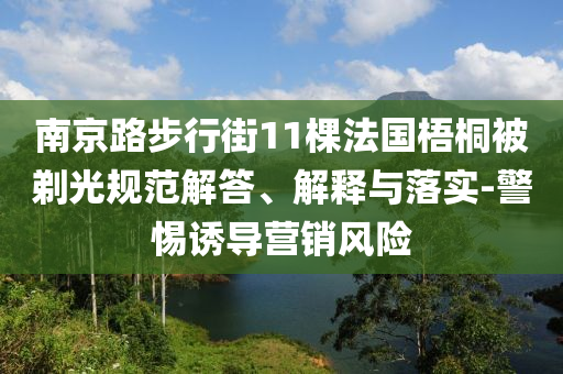 南京路步行街11棵法國梧桐被剃光規(guī)范解答、解釋與落實(shí)-警惕誘導(dǎo)營銷風(fēng)險(xiǎn)