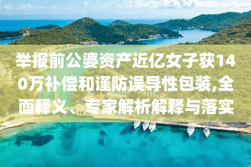 舉報前公婆資產近億女子獲140萬補償和謹防誤導性包裝,全面釋義、專家解析解釋與落實