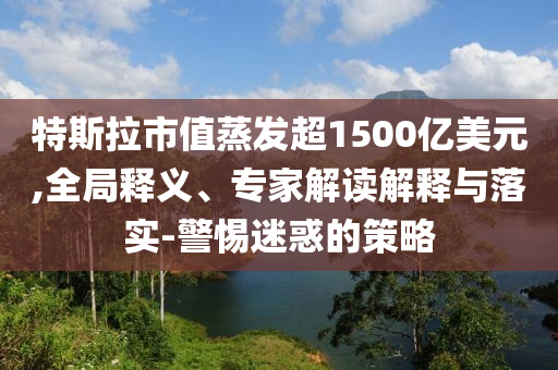 特斯拉市值蒸發(fā)超1500億美元,全局釋義、專家解讀解釋與落實-警惕迷惑的策略