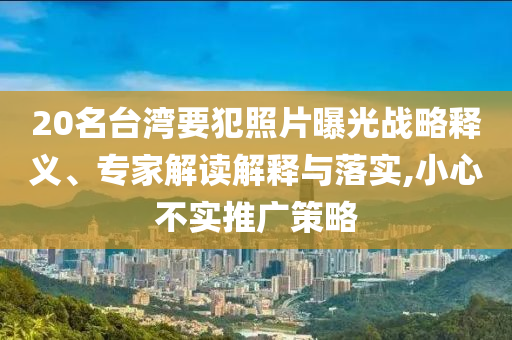 20名臺(tái)灣要犯照片曝光戰(zhàn)略釋義、專家解讀解釋與落實(shí),小心不實(shí)推廣策略