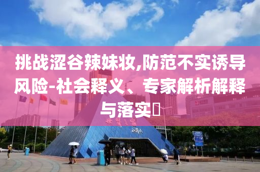 挑戰(zhàn)澀谷辣妹妝,防范不實(shí)誘導(dǎo)風(fēng)險(xiǎn)-社會(huì)釋義、專家解析解釋與落實(shí)?