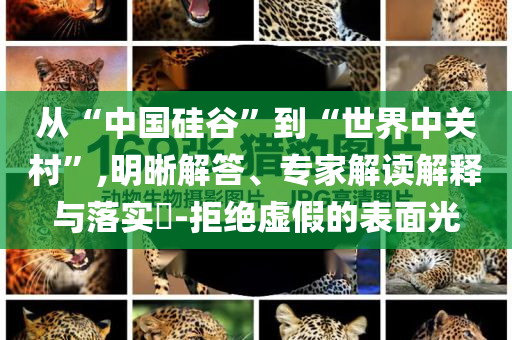 從“中國硅谷”到“世界中關(guān)村”,明晰解答、專家解讀解釋與落實?-拒絕虛假的表面光
