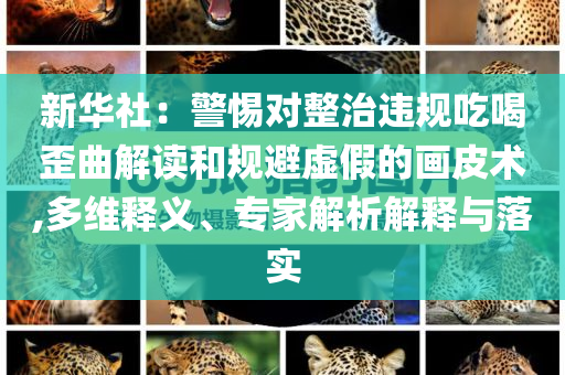 新華社：警惕對整治違規(guī)吃喝歪曲解讀和規(guī)避虛假的畫皮術(shù),多維釋義、專家解析解釋與落實