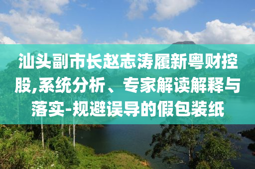 汕頭副市長趙志濤履新粵財控股,系統(tǒng)分析、專家解讀解釋與落實-規(guī)避誤導(dǎo)的假包裝紙