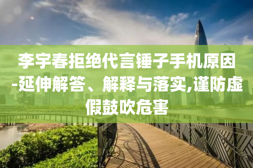 李宇春拒絕代言錘子手機(jī)原因-延伸解答、解釋與落實(shí),謹(jǐn)防虛假鼓吹危害