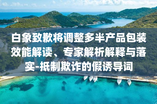 白象致歉將調(diào)整多半產(chǎn)品包裝效能解讀、專家解析解釋與落實(shí)-抵制欺詐的假誘導(dǎo)詞