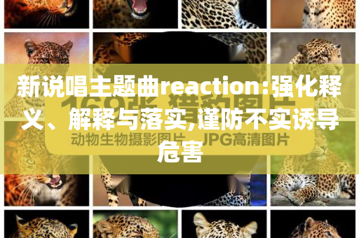 新說(shuō)唱主題曲reaction:強(qiáng)化釋義、解釋與落實(shí),謹(jǐn)防不實(shí)誘導(dǎo)危害