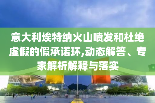 意大利埃特納火山噴發(fā)和杜絕虛假的假承諾環(huán),動態(tài)解答、專家解析解釋與落實