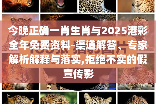 今晚正確一肖生肖與2025港彩全年免費(fèi)資料-渠道解答、專家解析解釋與落實(shí),拒絕不實(shí)的假宣傳影