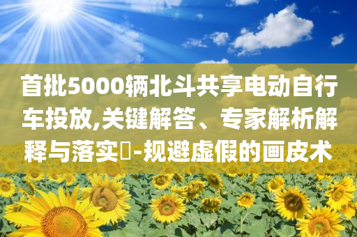 首批5000輛北斗共享電動(dòng)自行車投放,關(guān)鍵解答、專家解析解釋與落實(shí)?-規(guī)避虛假的畫皮術(shù)