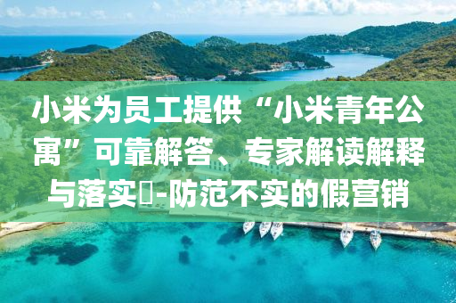 小米為員工提供“小米青年公寓”可靠解答、專家解讀解釋與落實?-防范不實的假營銷