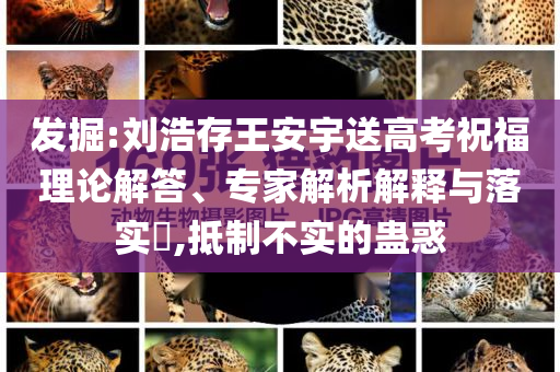 發(fā)掘:劉浩存王安宇送高考祝福理論解答、專家解析解釋與落實(shí)?,抵制不實(shí)的蠱惑