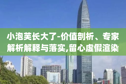 小泡芙長(zhǎng)大了-價(jià)值剖析、專家解析解釋與落實(shí),留心虛假渲染
