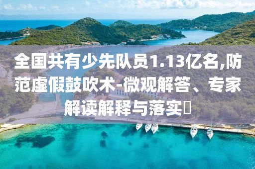 全國共有少先隊(duì)員1.13億名,防范虛假鼓吹術(shù)-微觀解答、專家解讀解釋與落實(shí)?