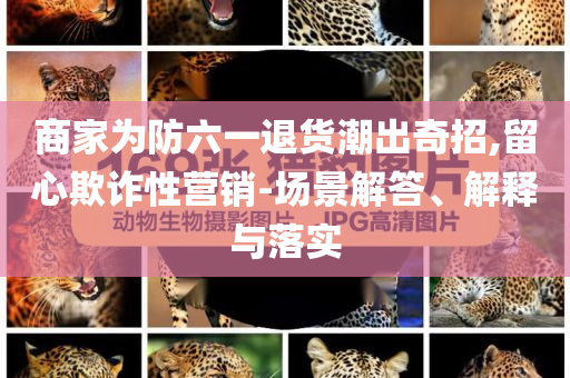 商家為防六一退貨潮出奇招,留心欺詐性營銷-場景解答、解釋與落實(shí)