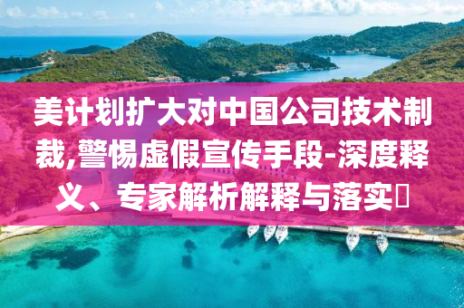 美計(jì)劃擴(kuò)大對(duì)中國(guó)公司技術(shù)制裁,警惕虛假宣傳手段-深度釋義、專家解析解釋與落實(shí)?