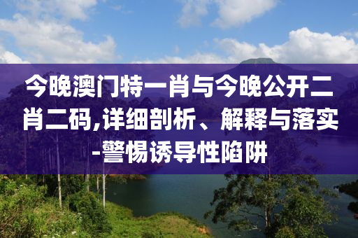 今晚澳門(mén)特一肖與今晚公開(kāi)二肖二碼,詳細(xì)剖析、解釋與落實(shí)-警惕誘導(dǎo)性陷阱