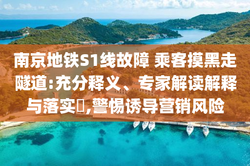南京地鐵S1線故障 乘客摸黑走隧道:充分釋義、專家解讀解釋與落實(shí)?,警惕誘導(dǎo)營(yíng)銷風(fēng)險(xiǎn)
