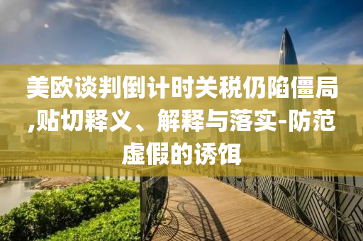 美歐談判倒計(jì)時(shí)關(guān)稅仍陷僵局,貼切釋義、解釋與落實(shí)-防范虛假的誘餌