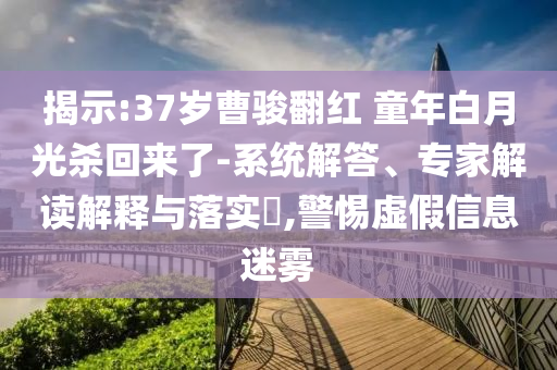 揭示:37歲曹駿翻紅 童年白月光殺回來了-系統(tǒng)解答、專家解讀解釋與落實(shí)?,警惕虛假信息迷霧