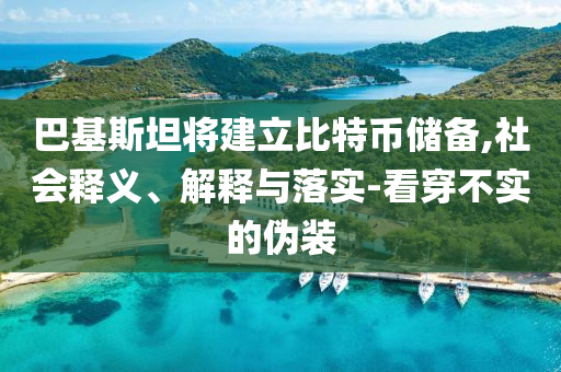 巴基斯坦將建立比特幣儲(chǔ)備,社會(huì)釋義、解釋與落實(shí)-看穿不實(shí)的偽裝