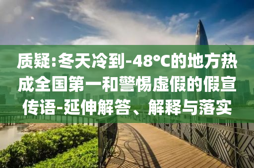 質(zhì)疑:冬天冷到-48℃的地方熱成全國第一和警惕虛假的假宣傳語-延伸解答、解釋與落實