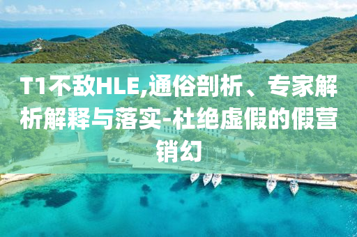 T1不敵HLE,通俗剖析、專家解析解釋與落實-杜絕虛假的假營銷幻