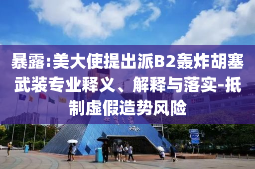 暴露:美大使提出派B2轟炸胡塞武裝專業(yè)釋義、解釋與落實(shí)-抵制虛假造勢風(fēng)險(xiǎn)