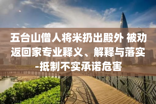 五臺山僧人將米扔出殿外 被勸返回家專業(yè)釋義、解釋與落實-抵制不實承諾危害